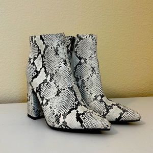 Snake Print Booties